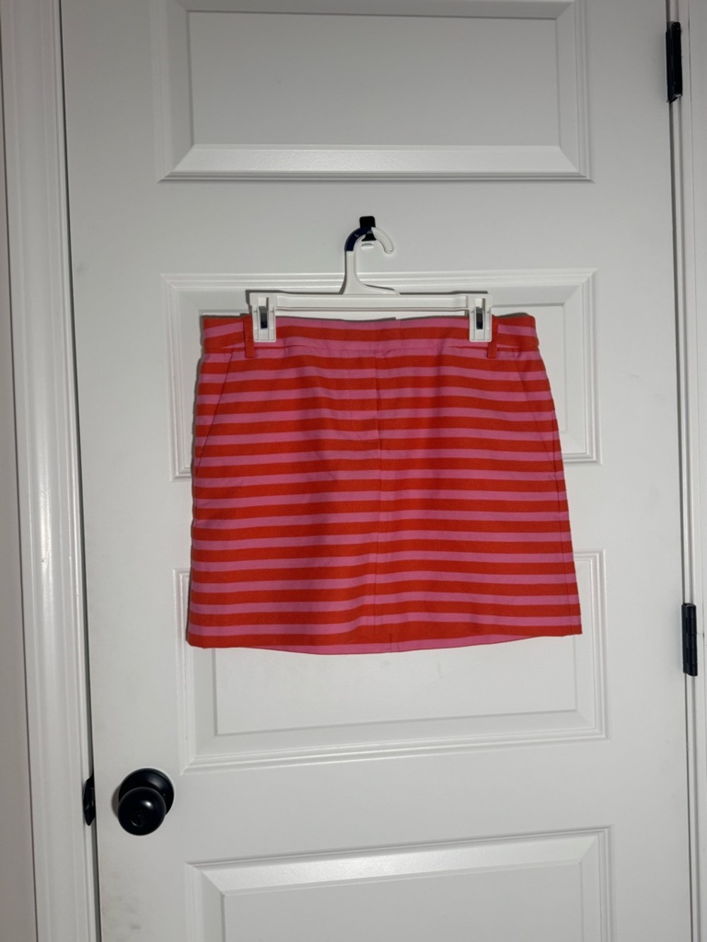 J. Crew Pink and Coral Striped Mini Skirt